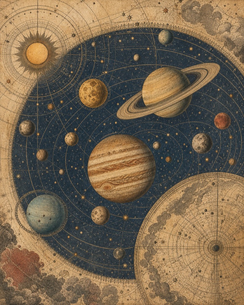 木星表面の渦を写した惑星画像