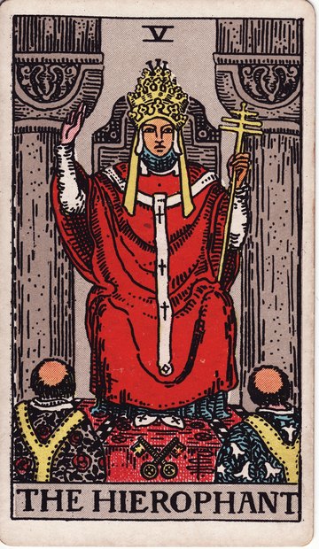 教皇（The Hierophant）のカード図像