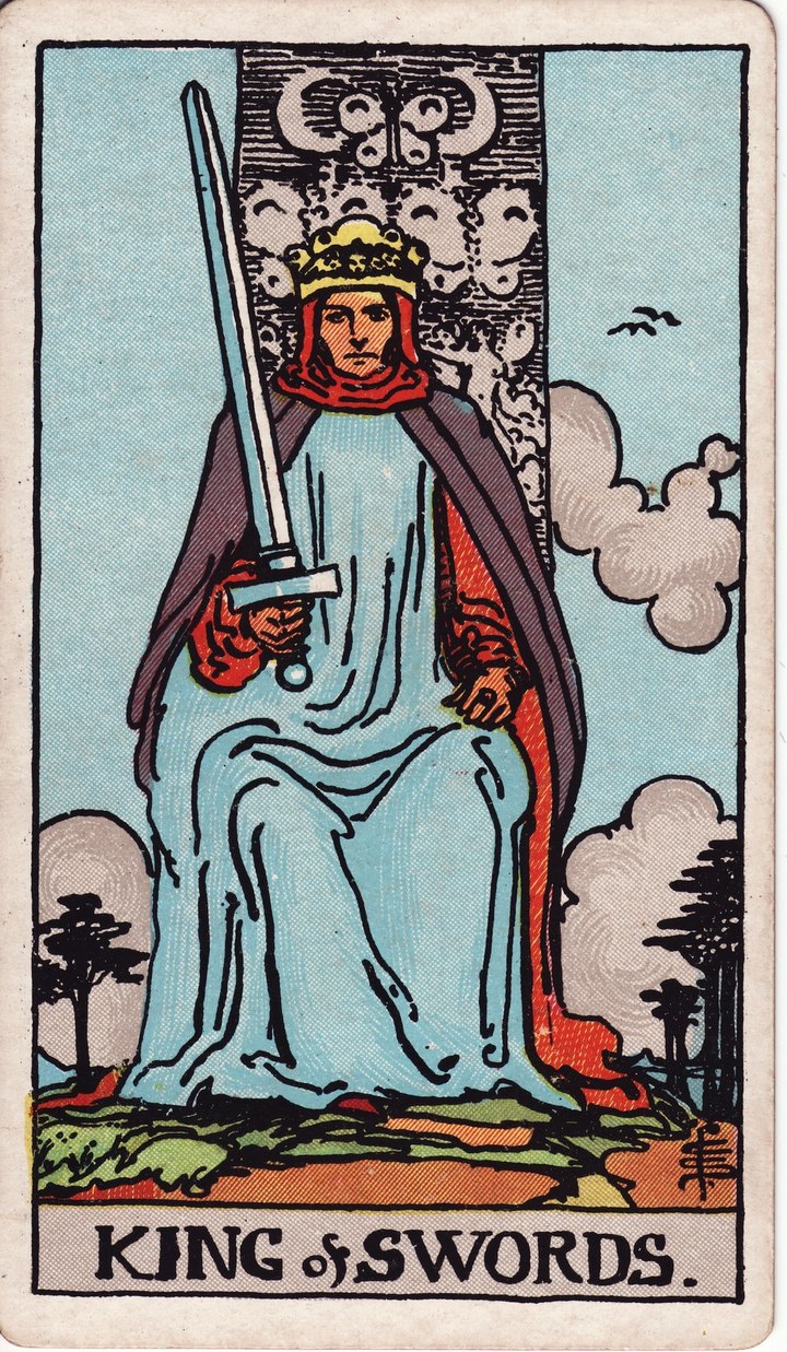 ソードのキング（King of Swords）のカード図像