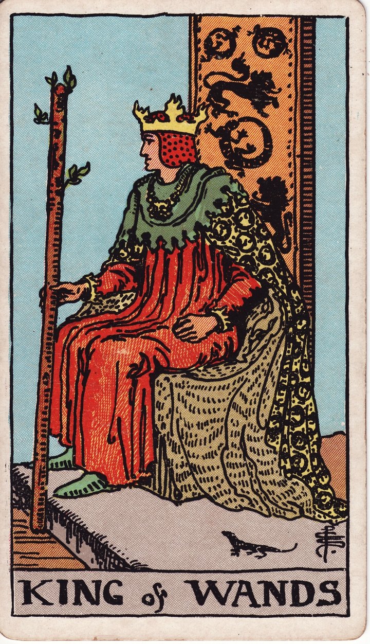 ワンドのキング（King of Wands）のカード図像