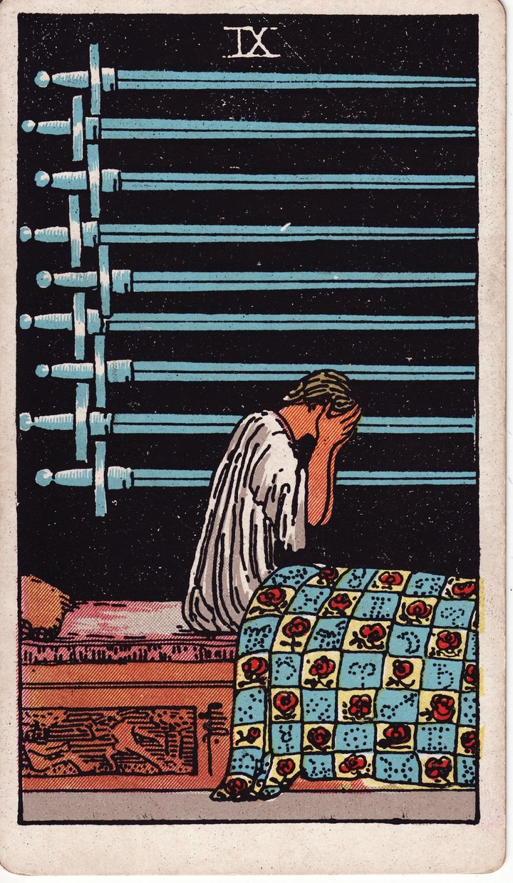 ソードの9（Nine of Swords）のカード図像