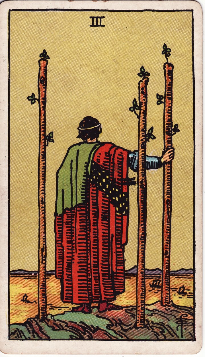 ワンドの3（Three of Wands）のカード図像